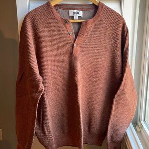 Joseph Abboud rust thermal sweater XL